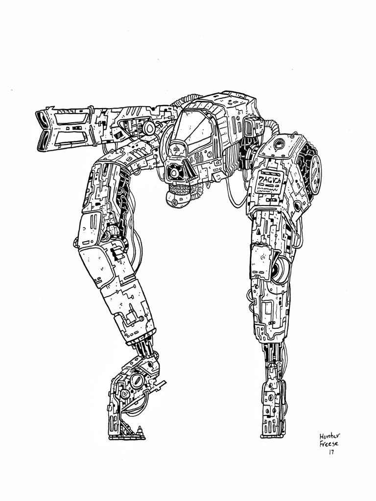robot artwork by Hunter Freese