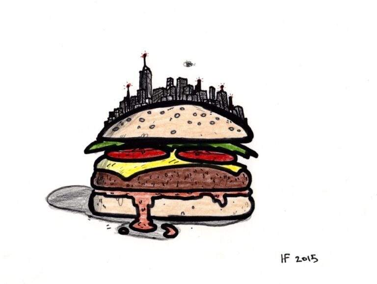 Hunter Freese burger artwork