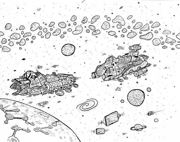 space conflict artwork by hunter freese