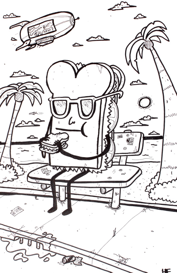 sandwich man artwork by hunter freese