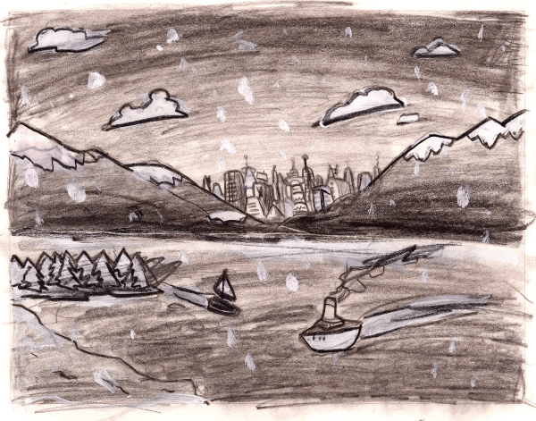 snowy eve artwork by hunter freese