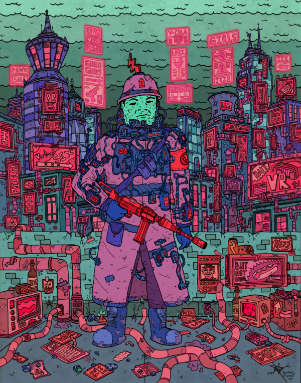 colorful soldier artwork by hunter freese